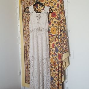 Cutout Lace Maxi Dress